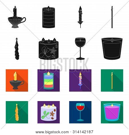 Vector Design Of Relaxation And Flame Symbol. Set Of Relaxation And Wax Stock Symbol For Web.