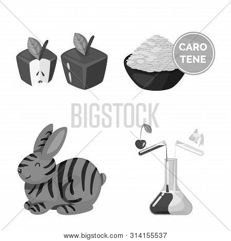 Vector Illustration Of Transgenic And Organic Logo. Collection Of Transgenic And Synthetic Stock Vec