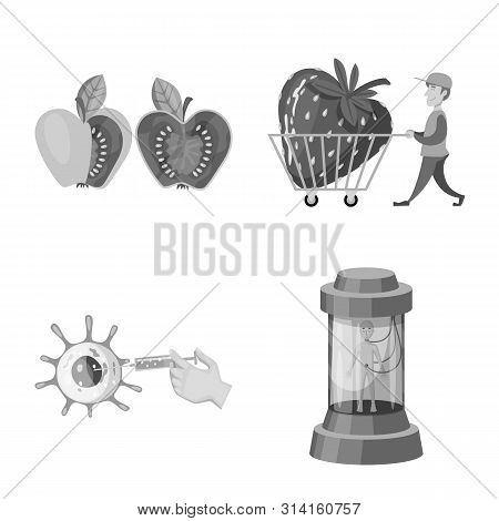 Vector Design Of Transgenic And Organic Icon. Set Of Transgenic And Synthetic Stock Vector Illustrat