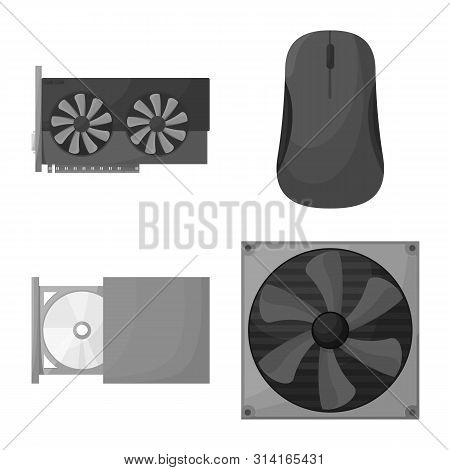 Vector Design Of Desktop And Technology Sign. Set Of Desktop And Device Vector Icon For Stock.