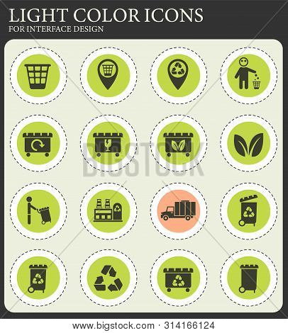 Garbage Vector Icons For Web And User Interface Design