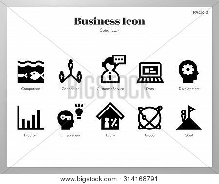 Business Vector Illustration In Solid Color Design