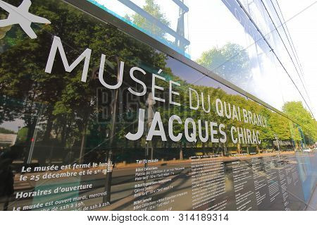 Paris France - May 23, 2019: Museum Of Quai Branly Paris France