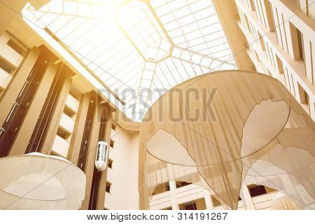 Manavgat, Turkey 09/07/2019 Aska Grand Prestig Hotel, Editorial Pieces Of Matter Of The Lamp Hang Lo