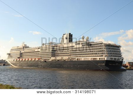 Velsen, The Netherlands - July 7th 2019: Ms Nieuw Statendam Operated By Holland America Line On Nort
