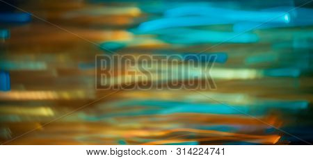 Blurred Abstract Bokeh Background Of City Lights At Night