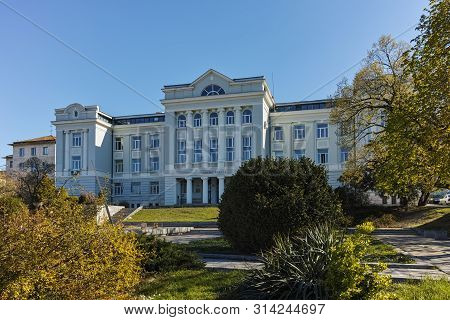 Shumen, Bulgaria - April 10, 2017: Building Of Courthouse In City Of Shumen, Bulgaria