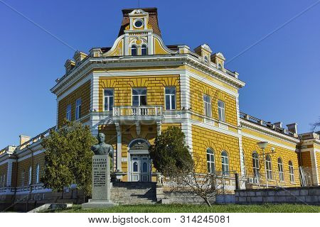 Shumen, Bulgaria - April 10, 2017: Building Of Military Club In City Of Shumen, Bulgaria