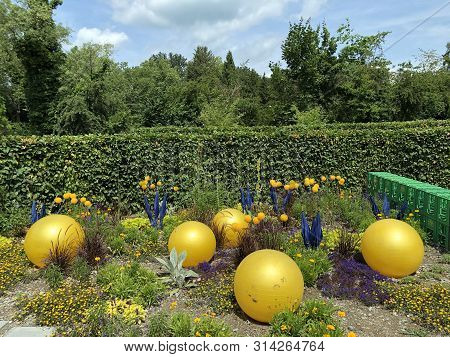 Intercultural Education Garden Or Interkultureller Schulgarten (flower Island Mainau On The Lake Con