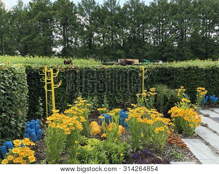 Intercultural Education Garden Or Interkultureller Schulgarten (flower Island Mainau On The Lake Con