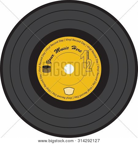Vinyl Record With Label Of Vinyl Record Day