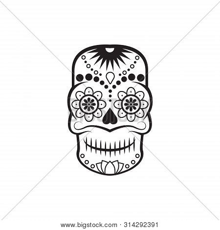 Dia De Los Muertos. Mexican Sugar Skull Vector Illustration