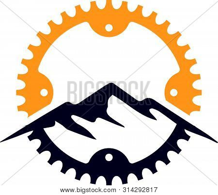 Mountain, Gear, Bike, Mountain Bike, Cycle, Velocity, Vintage And Modern Bicycle Logo, Badge, Label 
