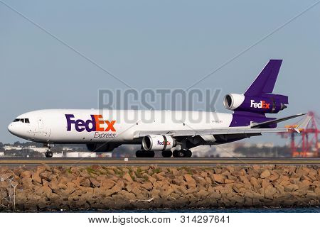 Sydney, Australia - October 10, 2013: Federal Express (fedex) Mcdonnell Douglas Md-11f Cargo Aircraf