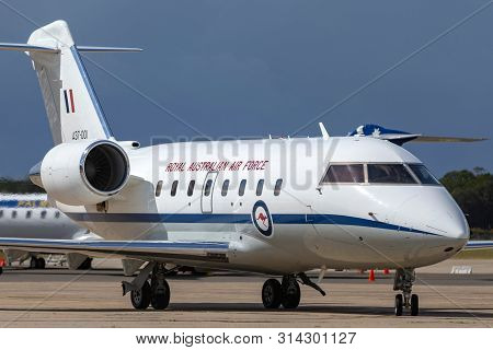 Sydney, Australia - October 8, 2013: Royal Australian Air Force (raaf) Bombardier Challenger 604 Vip
