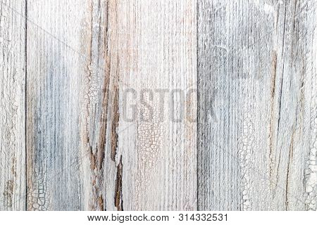 Gray Brown Plastic Texture. Closeup Of Light Gray Rustic Wooden Immitation Background. Beautiful Bac