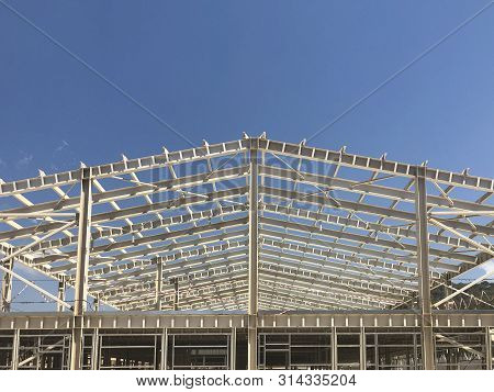 Metal Frame Of Prefabricated Multi-storey Industrial Building