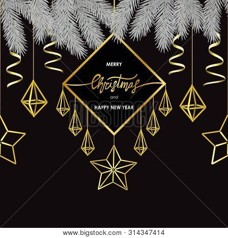 Merry Christmas And Happy New Year Scandinavian Style Card
