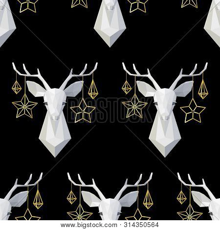 Christmas And New Year Scandinavian Style Seamless Pattern