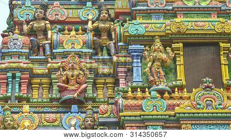 Carvings At The Hindu Sri Maha Mariamman Temple In Bangkok