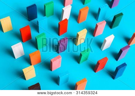Colored Dominoes In A Row