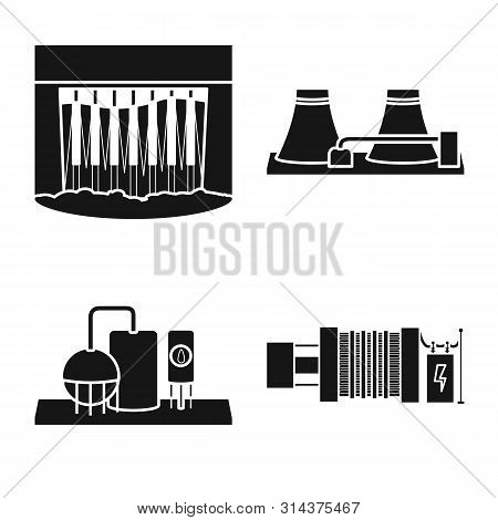 Vector Design Of Technology And Bio Symbol. Collection Of Technology And Alternative Vector Icon For