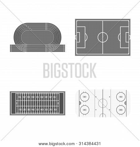 Vector Illustration Of Grass And Game Sign. Set Of Grass And Construction Stock Vector Illustration.