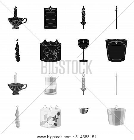 Vector Design Of Relaxation And Flame Icon. Set Of Relaxation And Wax Vector Icon For Stock.