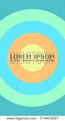 Ellipse Abstract Background, Portrait, 9:16, Cyan, Blue, Orange, Yellow, Green