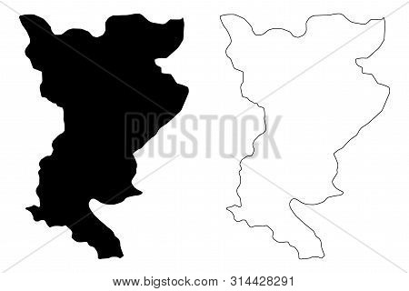 Siliana Governorate (governorates Of Tunisia, Republic Of Tunisia) Map Vector Illustration, Scribble