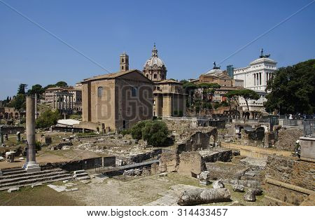 View Of Mamertine Prison In Rome, Italy