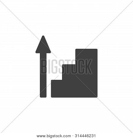 Career Ladder Vector Icon. Upstairs Filled Flat Sign For Mobile Concept And Web Design. Stairway Up 