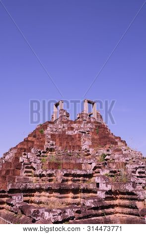 Architectural Monuments Of Ancient Civilizations. Steps Leading To Heaven. Heritage Of Khmer Civiliz