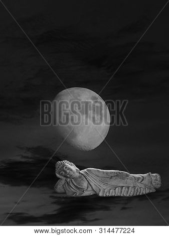 Meditation In The Clouds With The Moonlight