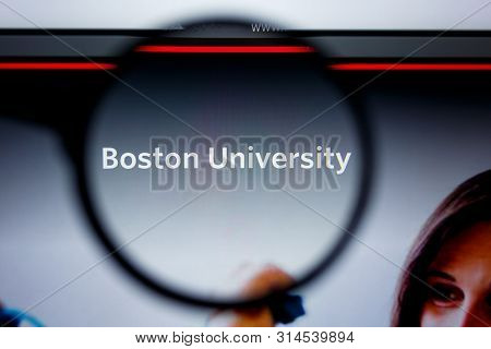 Los Angeles, California, Usa - 29 Jule 2019: Illustrative Editorial Of Bu.edu Website Homepage. Bost