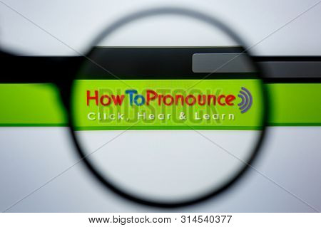 Los Angeles, California, Usa - 29 Jule 2019: Illustrative Editorial Of Howtopronounce.com Website Ho