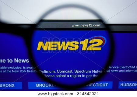 Los Angeles, California, Usa - 29 Jule 2019: Illustrative Editorial Of News12.com Website Homepage. 