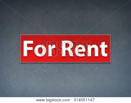 For Rent Isolated On Red Banner Abstract Background Illustration Design