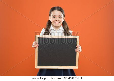 School Sales. Back To School. Happy Teachers Day. 1 September. Small Girl Demonstrate Announcement. 