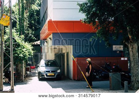 Tel Aviv Israel July 29, 2019 View Of Unknowns Israeli People Walking On Dizengoff Street At Tel Avi