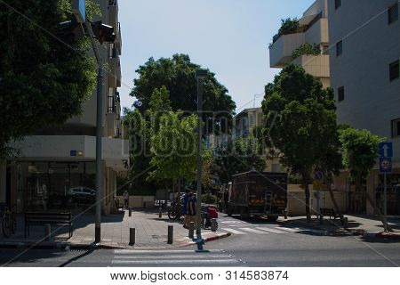 Tel Aviv Israel July 29, 2019 View Of Unknowns Israeli People Walking On Dizengoff Street At Tel Avi
