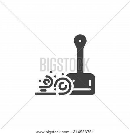 Scoop And Dust Vector Icon. Dustpan Filled Flat Sign For Mobile Concept And Web Design. Cleaning Sco