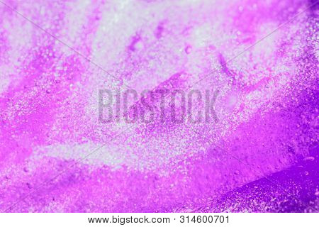 Vaporwave Style Texture Background: Neon Pink Funky Paint Texture.