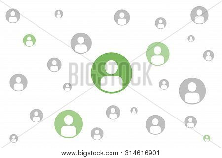 Vector Seamless Pattern With Young Men And Women With Different Skin Color.