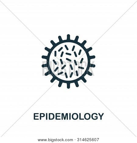 Epidemiology Vector Icon Symbol. Creative Sign From Science Icons Collection. Filled Flat Epidemiolo