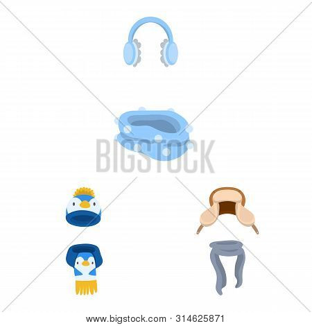 Isolated Object Of Headwear And Fashion Logo. Collection Of Headwear And Cold Stock Symbol For Web.