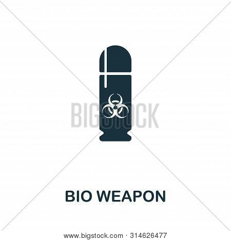 Bio Weapon Vector Icon Symbol. Creative Sign From Science Icons Collection. Filled Flat Bio Weapon I