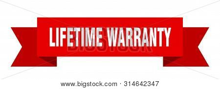 Lifetime Warranty Ribbon. Lifetime Warranty Isolated Sign. Lifetime Warranty Banner