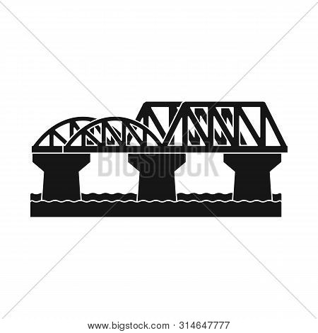 Vector Design Of Bridge And River Logo. Set Of Bridge And Railway Stock Vector Illustration.