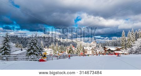 Landscape With Poiana Brasov Resort, Transylvania, Romania